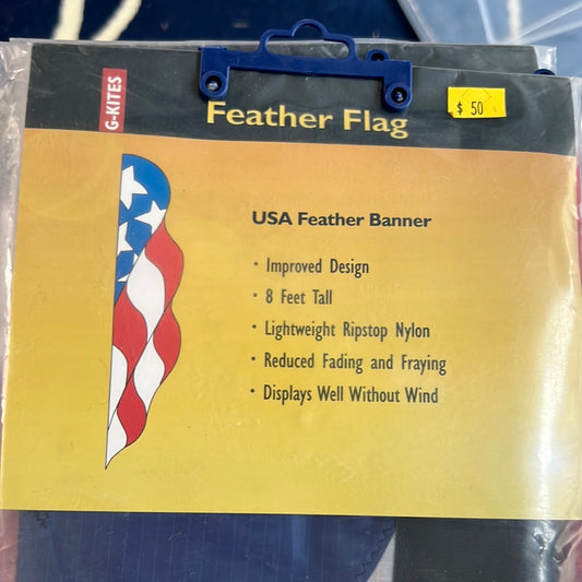 FEATHER FLAG 8 FEET TALL (USA)